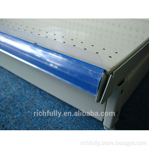 Different colors High Edge Acrylic Label Holders For Shelves